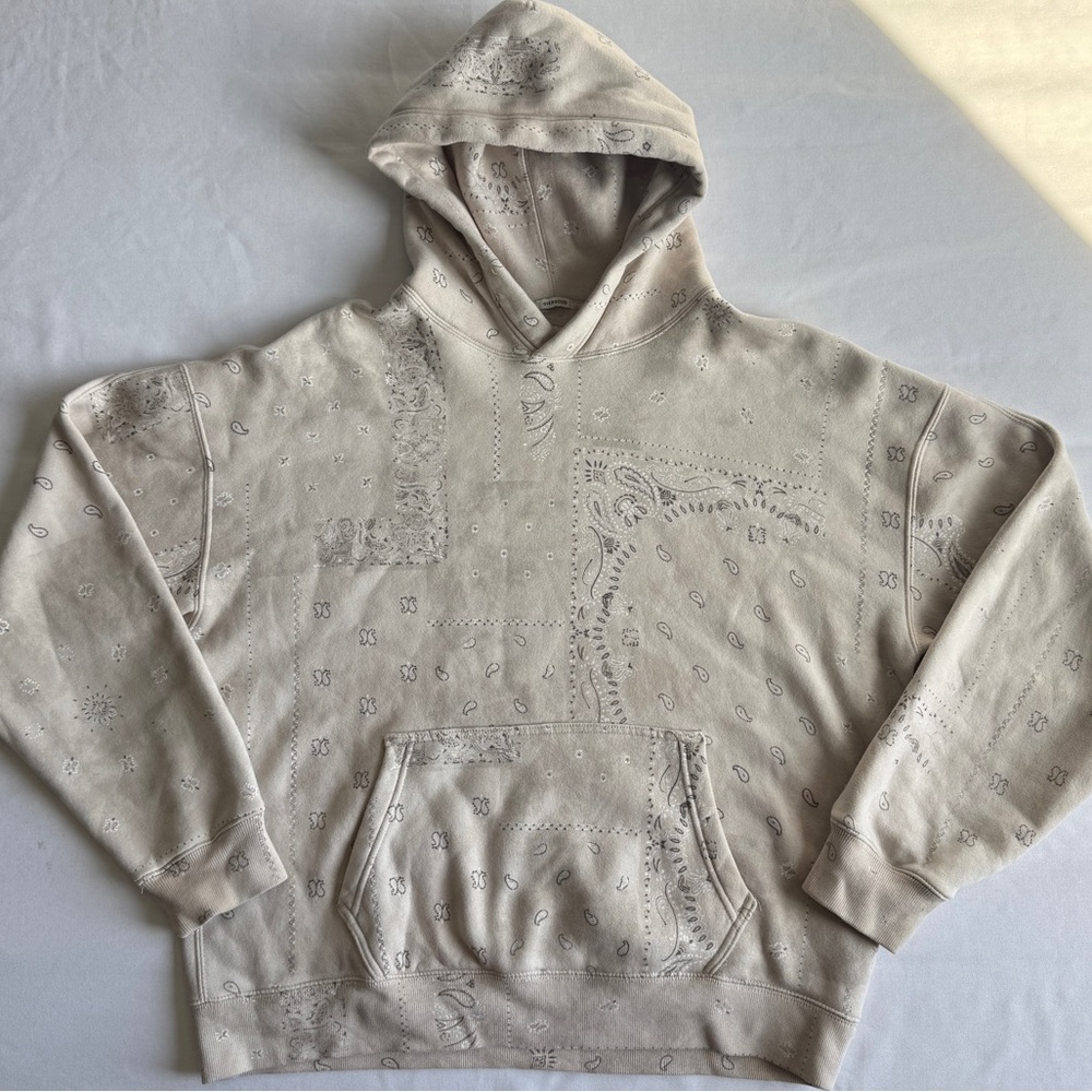 Abercrombie Cream Bandana Print Hoodie